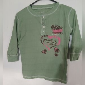 Gotcha Green Long Sleeve Kids Tee with Fun Graphic (0151)